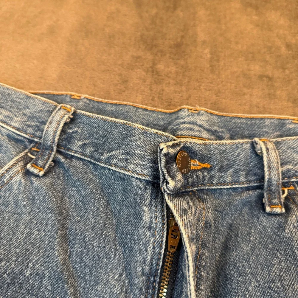 Rustler Regular Fit Straight Leg Blue Denim Jeans Mens 36x30 Medium Wash 87619SW